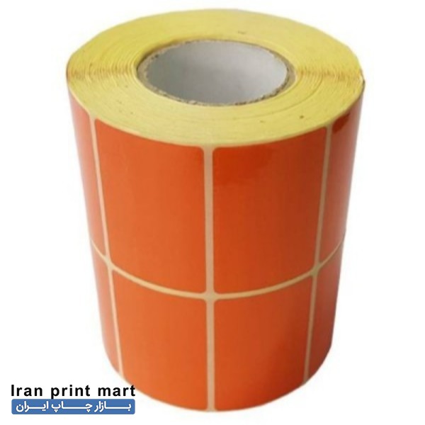 لیبل پی وی سی 51*34 نارنجی - 3000 تایی