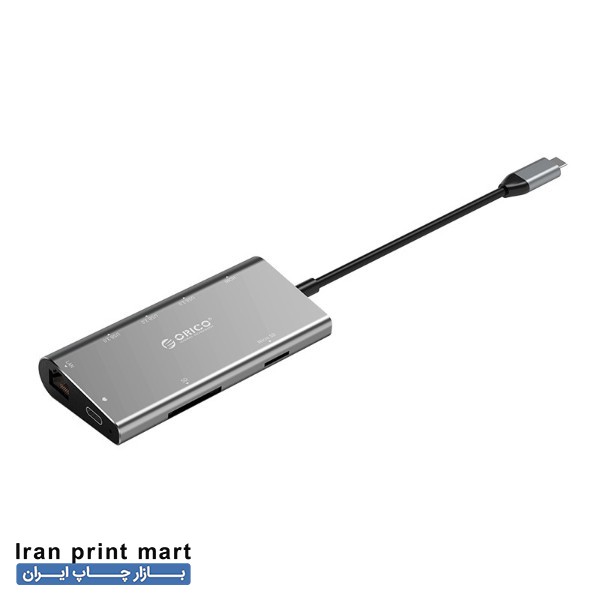 هاب Type-C آلومینیومی ORICO CLH  با خروجی شبکه