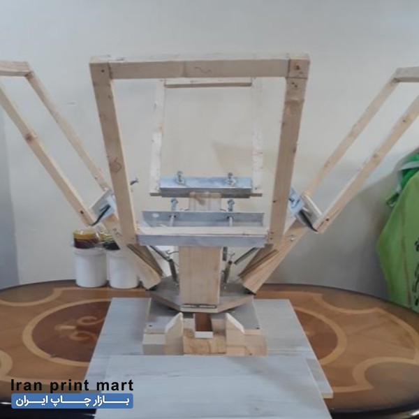دستگاه چاپ سیلک ۴ رنگ گردان دستی