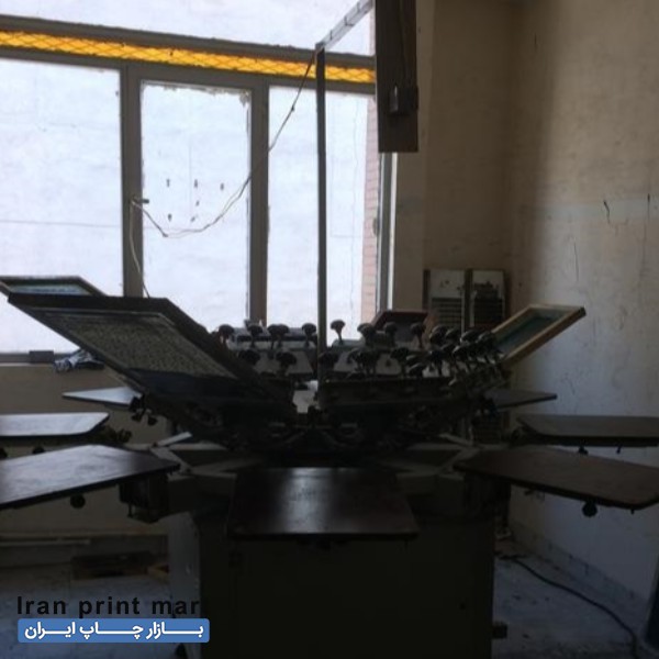 دستگاه چاپ سیلک دستی 8 رنگ