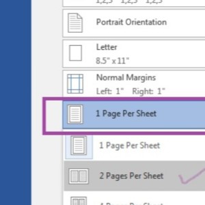 آموزش پرینت گرفتن دو صفحه در یک صفحه در word