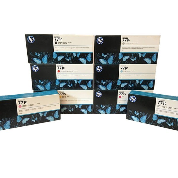 ست کارتریج پلاتر HP771 هشت رنگ