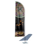 پرچم ساحلی و تبلیغاتی طرح آشکده مدل بادبانی