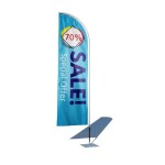 پرچم ساحلی و تبلیغاتی طرح SALE مدل بادبانی