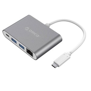 مبدل USB-C به USB/RJ45/USB-C اوریکو مدل RCR2A