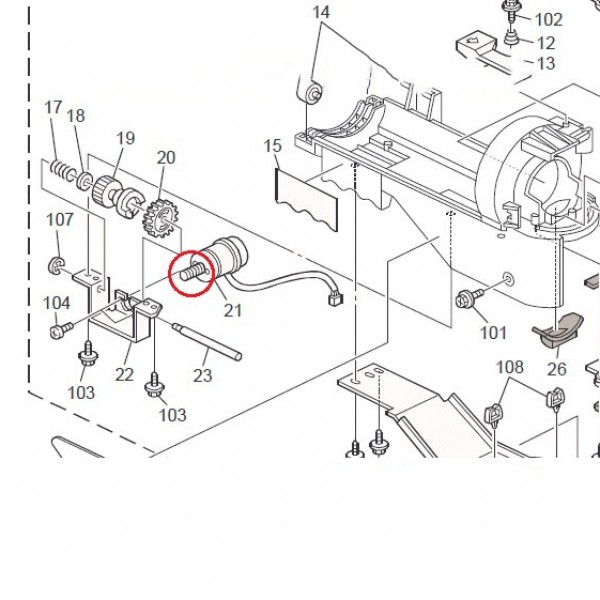 دنده مارپیچ پلاستیکی موتور هاپر ریکو1