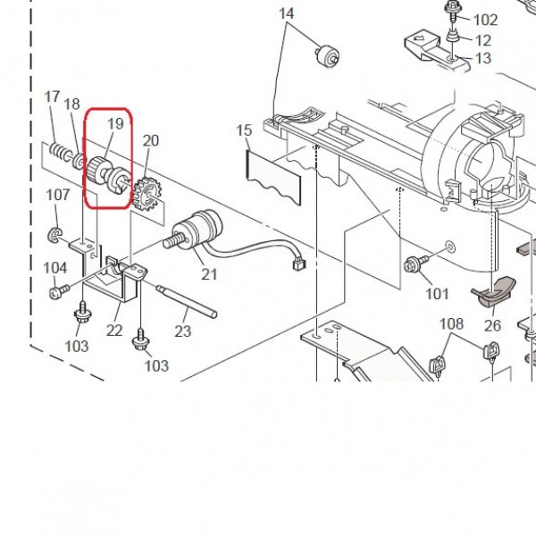 دنده موتور تونر ریکو1