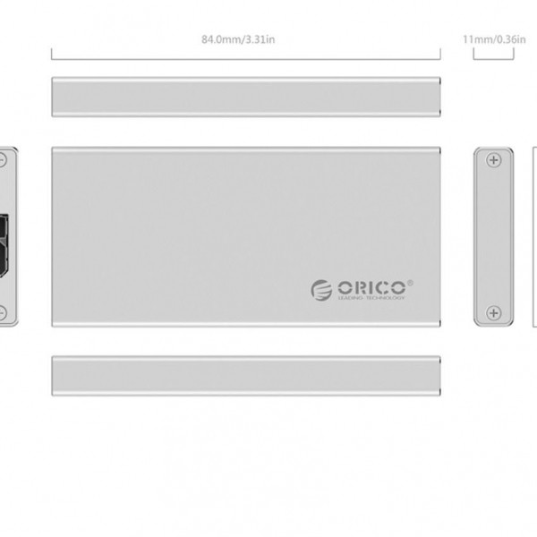 باکس تبدیل mSATA به USB 3.0 اوریکو مدل MSA-U32