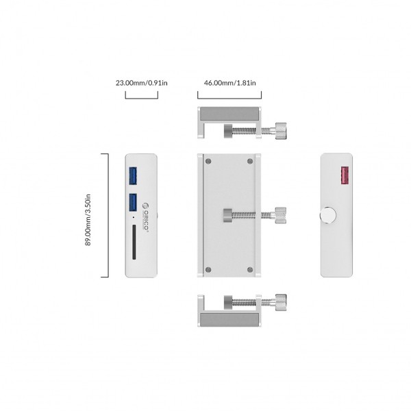 هاب USB 3.0 دوپورت اوریکو مدل MH2AC-U30