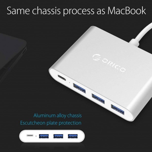 هاب 4 پورت USB-C اوریکو مدل RC3A4