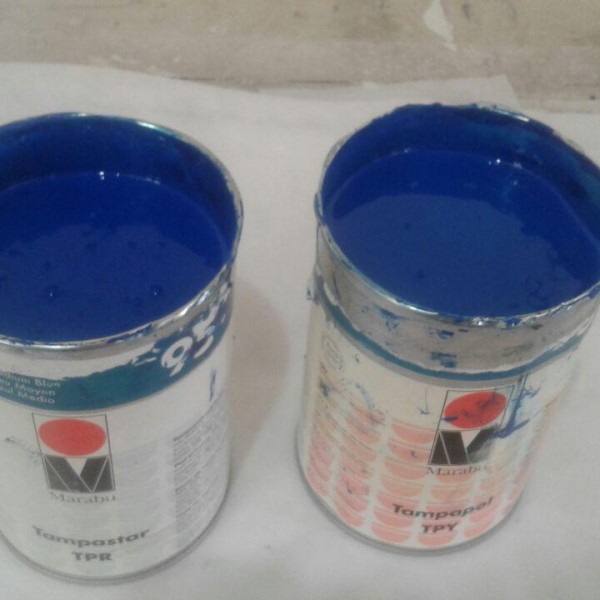 رنگ چاپ سیلک و تامپو مارابو ( آبی )