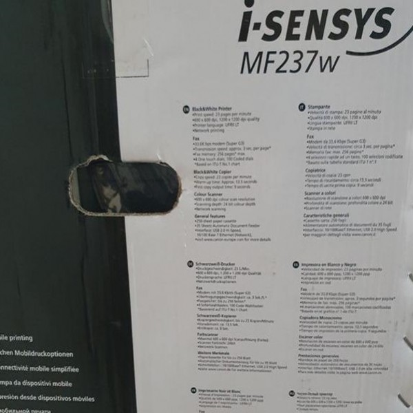 فروش دستگاه پرینتر لیزری چندکاره MF237w کانن گوشی اورجینال تهران