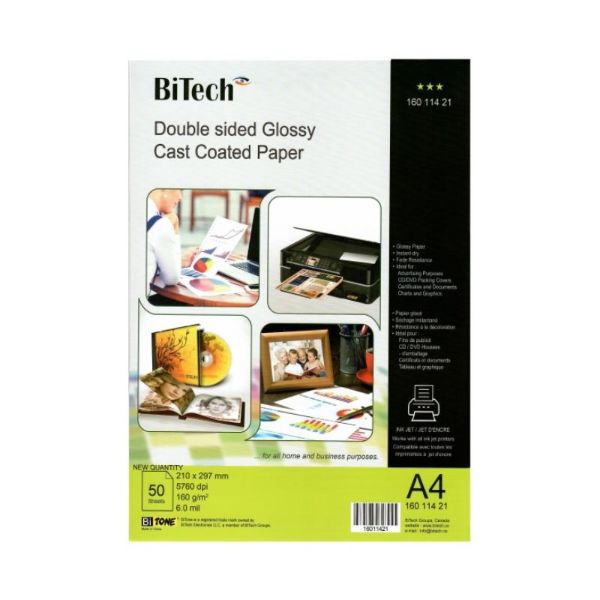 فتوگلاسه 160 گرم دورو 50برگی A4 - Bitech